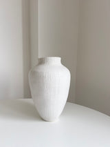 PAPYRUS » Vaso di ceramica texturizzato bianco H30 cm