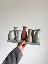 SAMY » Composizione di mini vasi in ceramica su base