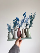 SAMY » Composizione di mini vasi in ceramica su base