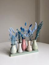 SAMY » Composizione di mini vasi in ceramica su base