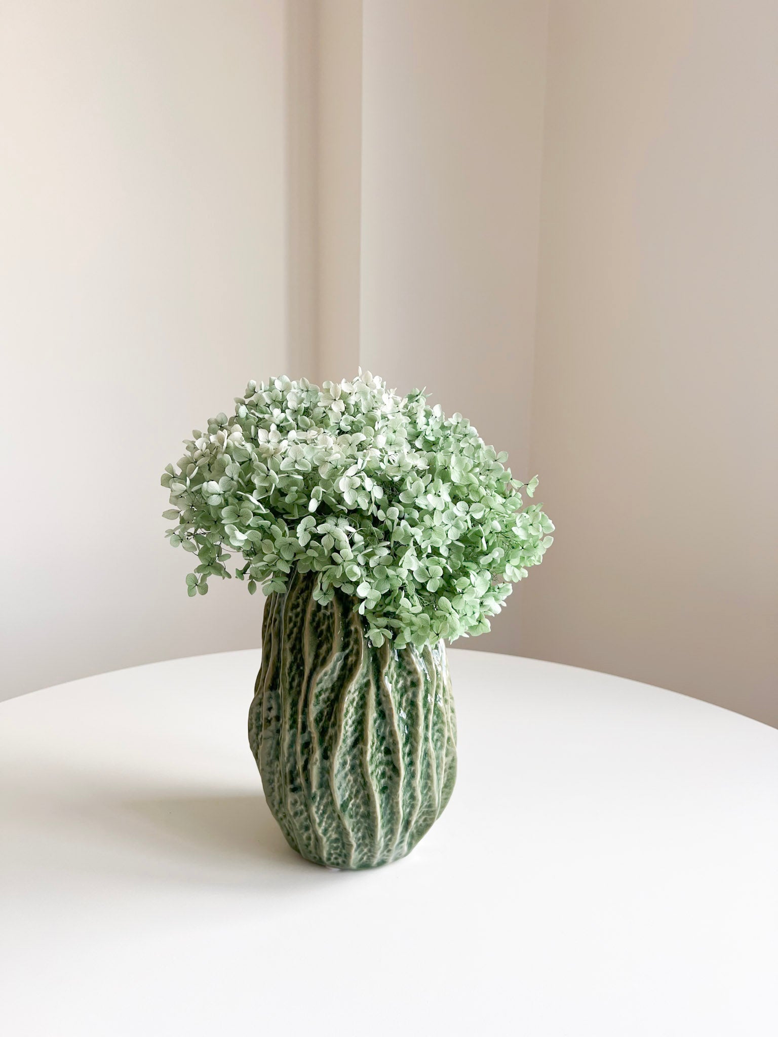 SEAWY » Vaso di ceramica smaltata verde organico