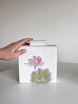 SKETCHY » vaso in ceramica rettangolare fiorito