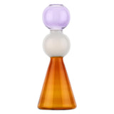 GENOVEFFA » Single flower glass vase lilac top - 25cm