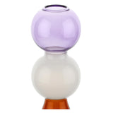 GENOVEFFA » Single flower glass vase lilac top - 25cm