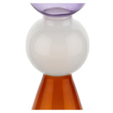 GENOVEFFA » Single flower glass vase lilac top - 25cm