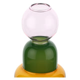 GELSOMINA » Single flower glass vase pink top - 23,5cm