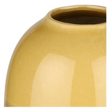 ROMOLO » Vaso giallo in smalto craquelè sfumato - 25,5cm