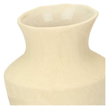 MARLOW » Oblique beige ceramic vase - 22cm