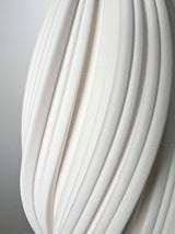 JOLEEN » Ceramic beige vase printed in 3D - 31cm