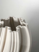 JOLEEN » Ceramic beige vase printed in 3D - 31cm