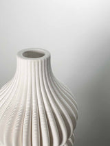 KENDRA » Ceramic beige vase printed in 3D - 20cm