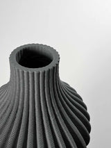 JASON » Ceramic grey vase printed in 3D - 24cm