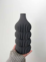 JASON » Ceramic grey vase printed in 3D - 24cm