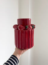 FRANCISCA » Vaso in ceramica smaltata con fragole