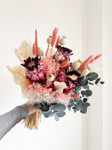 ABA » Bouquet di fiori secchi e stabilizzati dalle tonalità del rosa e del verde - Bloomoon