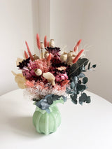 ABA » Bouquet di fiori secchi e stabilizzati dalle tonalità del rosa e del verde - Bloomoon