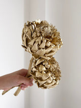 CARMELO » 2 Carciofi grandi essiccati verniciati colore oro - Bloomoon