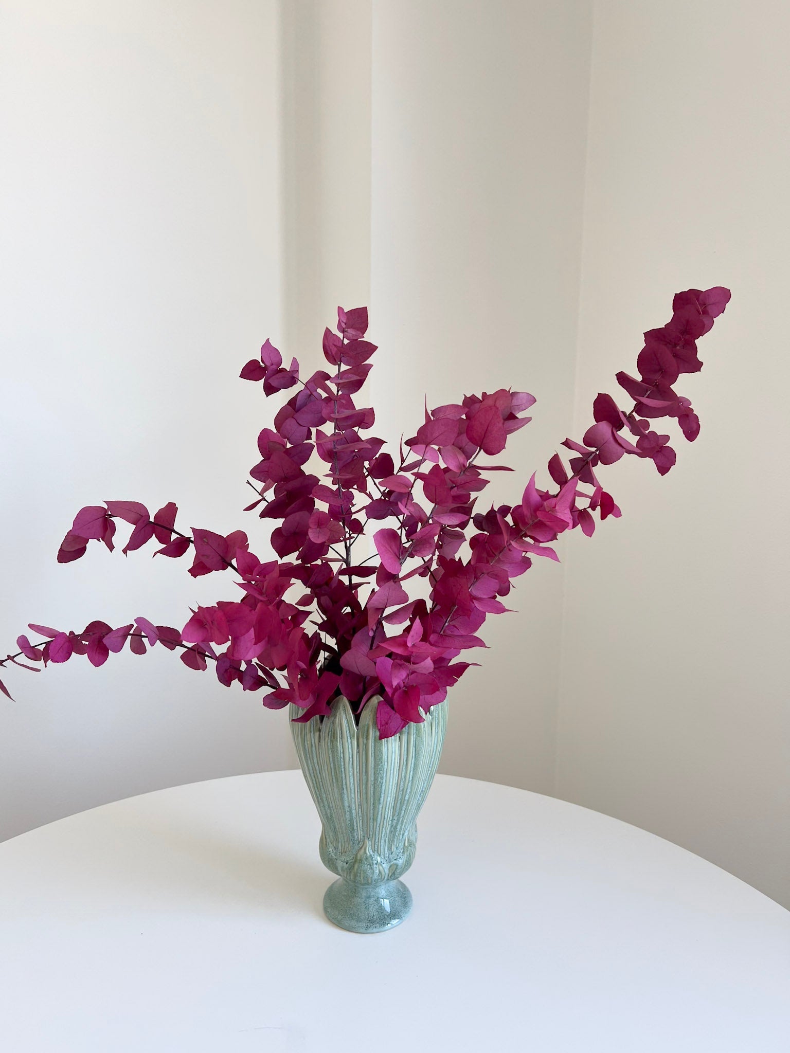 CROCUS » Vaso di ceramica petali verde H26,5 - Bloomoon