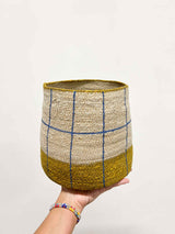 ELENA » Vaso in fibra naturale dipinto a mano - Bloomoon