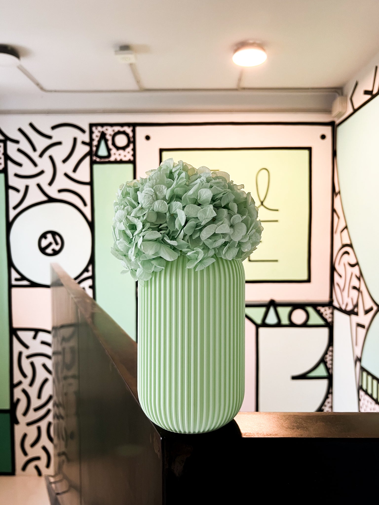ERICE » Vaso in bioplastica menta pastello 20cm - Bloomoon