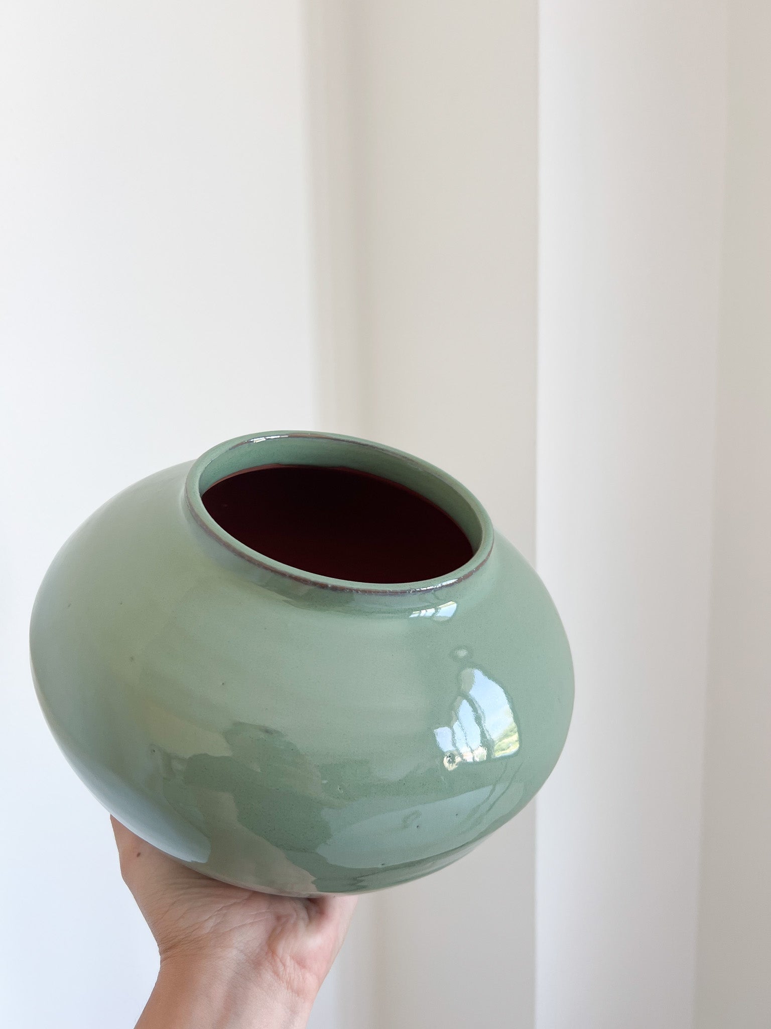 ESMA » Vaso di ceramica smaltato verde H20cm - Bloomoon