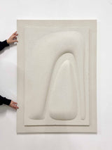 FLEXURE » dipinto con texture opaca in rilievo dalla grana sabbiata 100x140cm