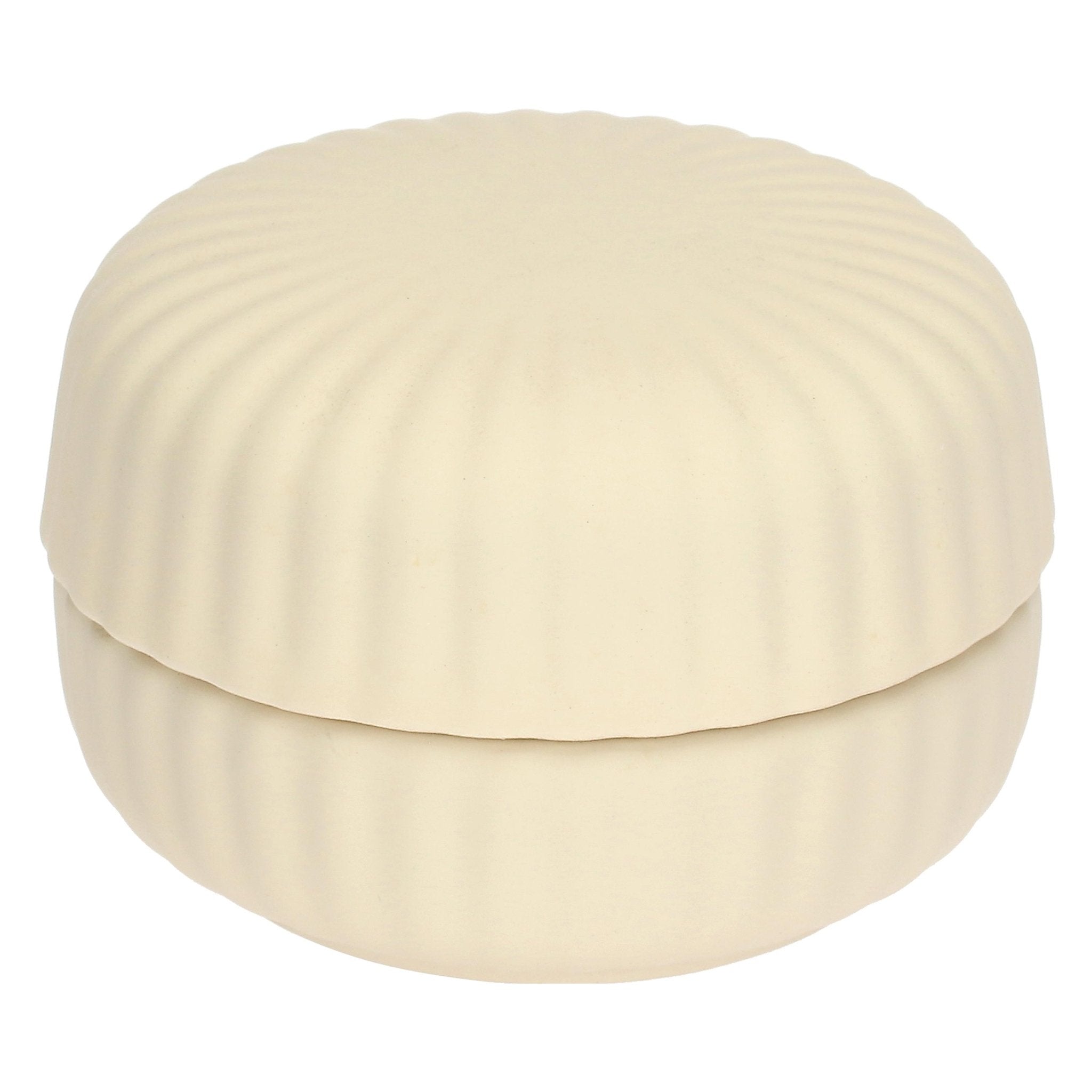FREYA » Candela profumata avorio con contenitore in ceramica con coperchio - 5cm - Bloomoon