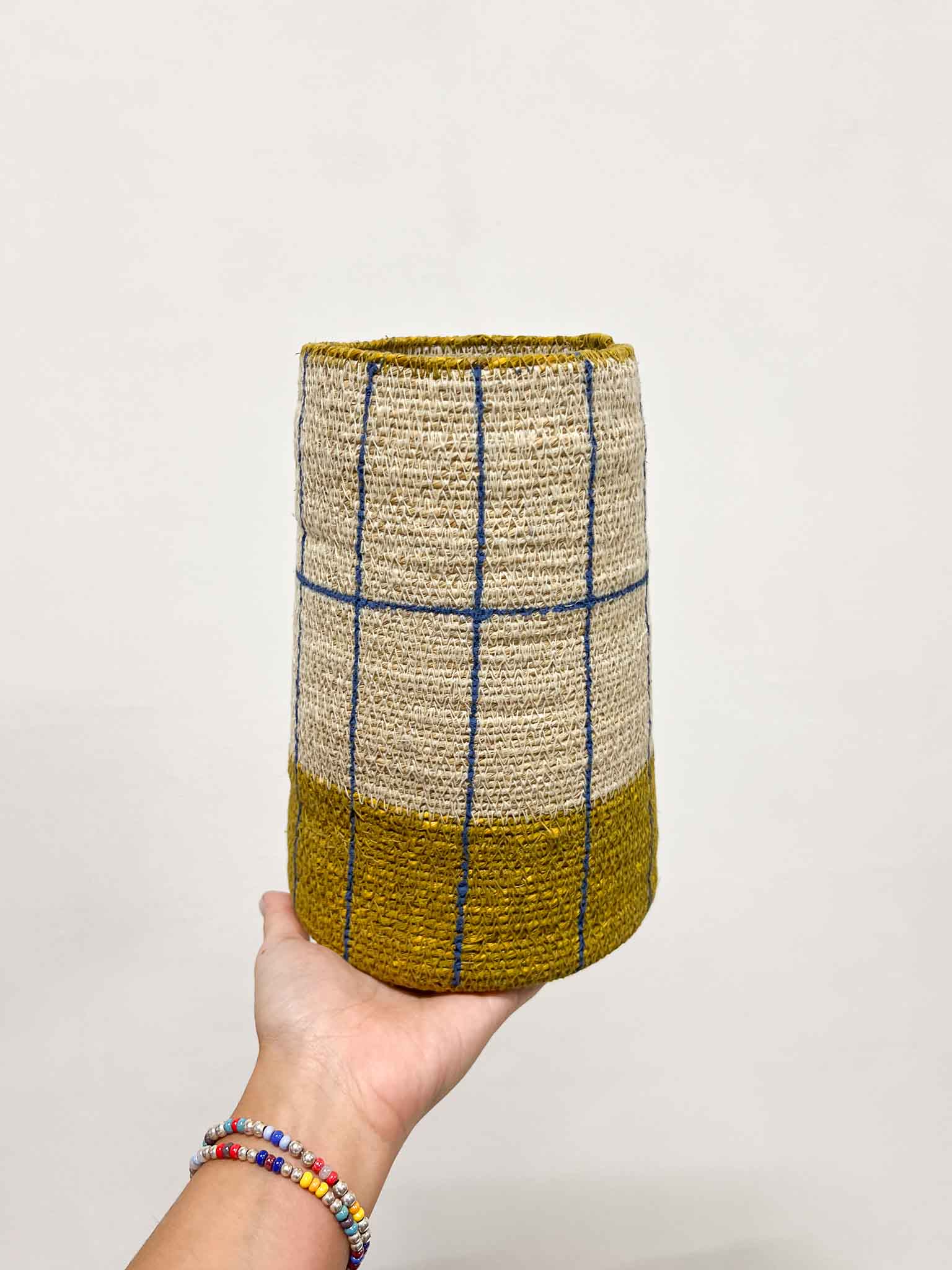 GIACINTO » Vaso in fibra naturale dipinto a mano - Bloomoon