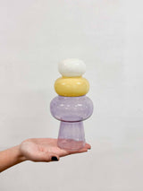 GRISELDA » Vaso in vetro monofiore top bianco - Bloomoon