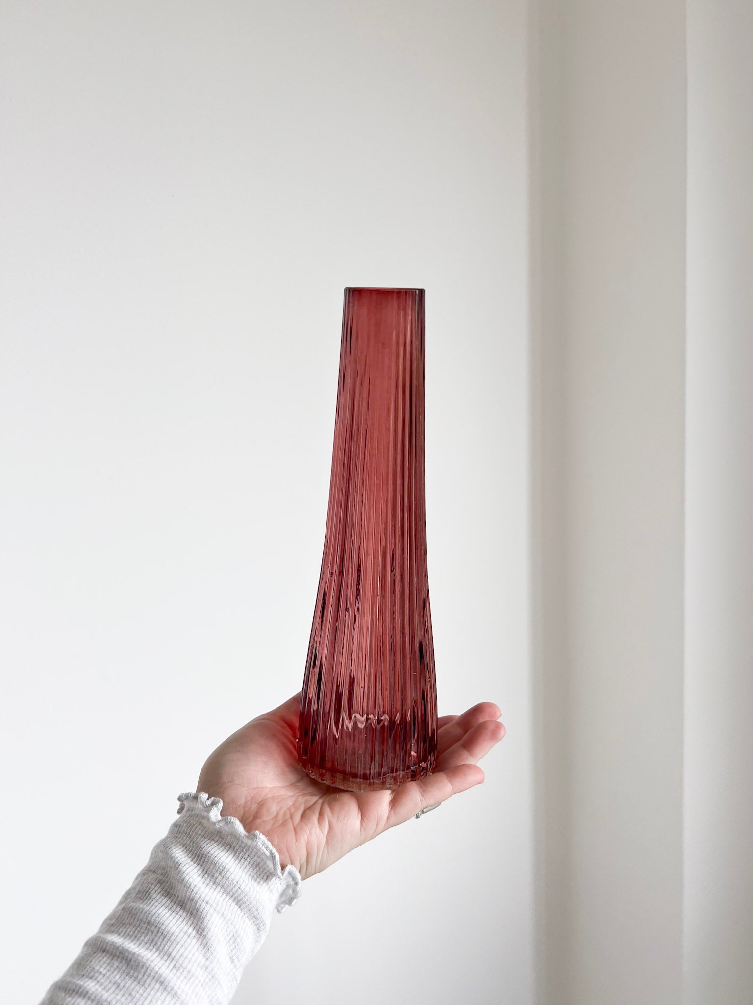 HALDIS » Vaso vetro irregolare slanciato rosa - Bloomoon