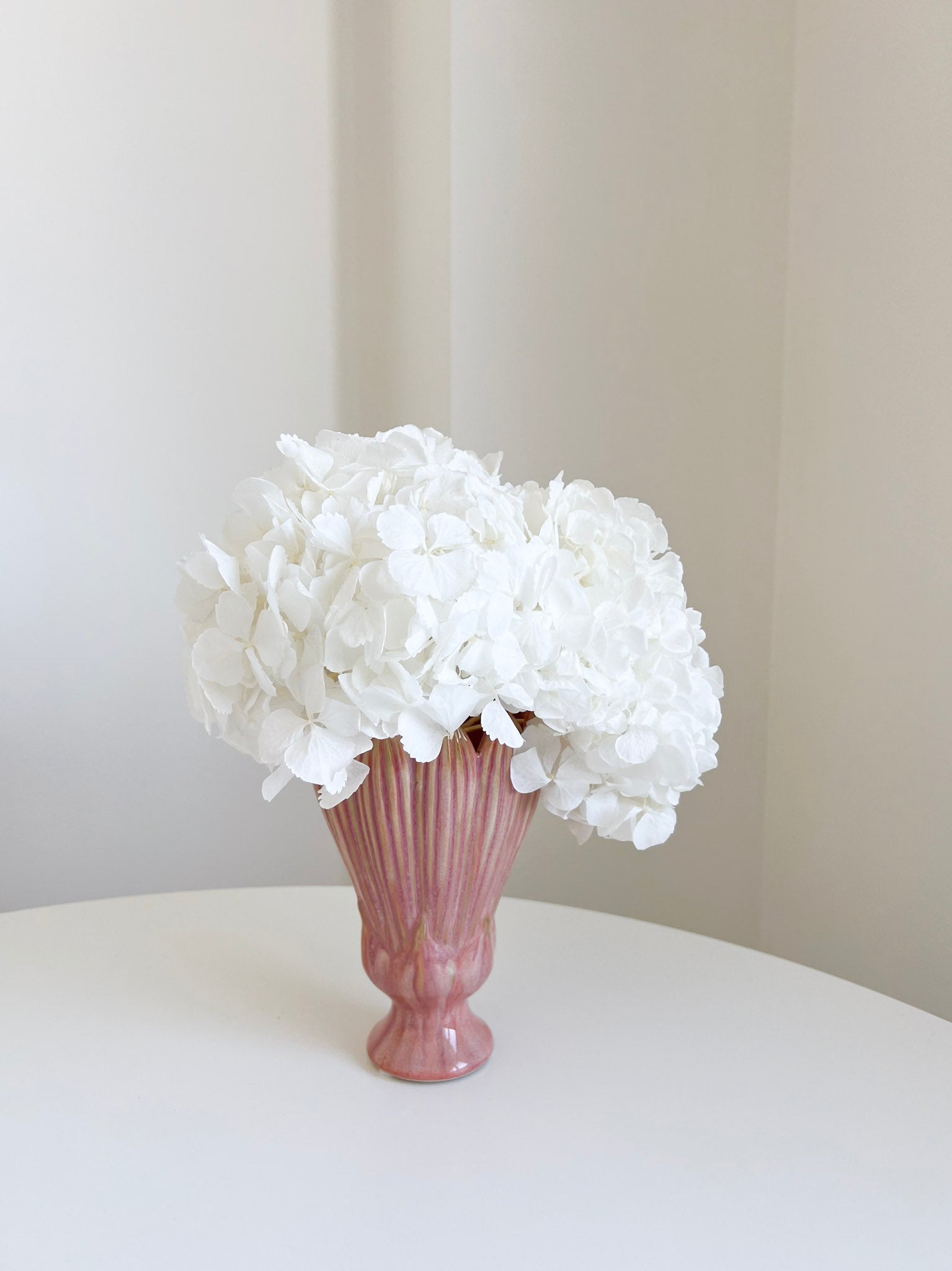 IRENE » Vaso di ceramica petali rosa H21cm - Bloomoon