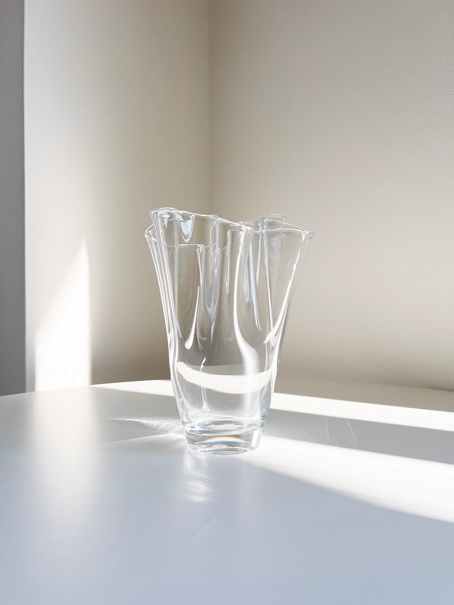 JESSIE » Vaso vetro trasparente H22/25 cm a ventaglio - Bloomoon