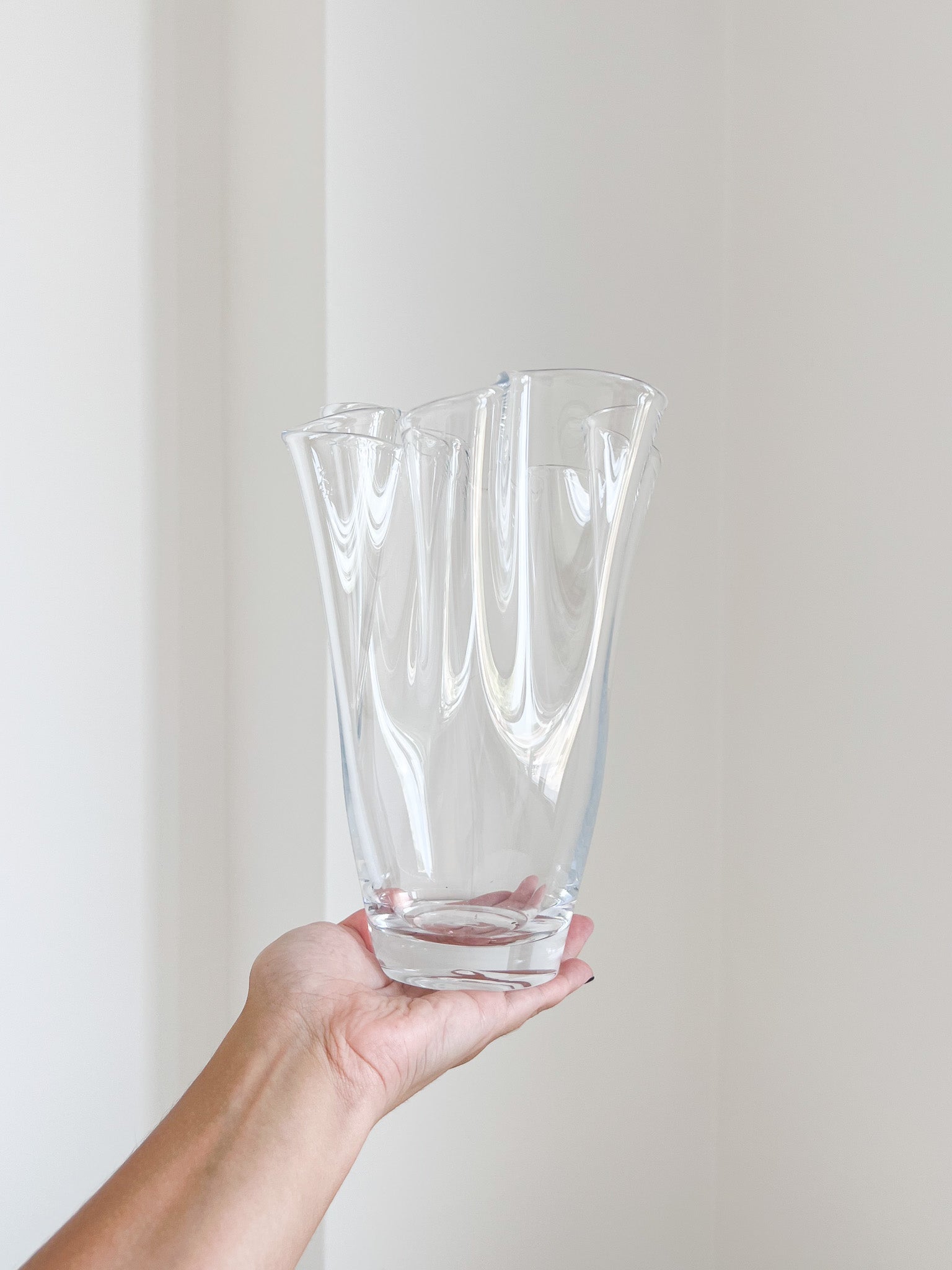 JESSIE » Vaso vetro trasparente H22/25 cm a ventaglio - Bloomoon