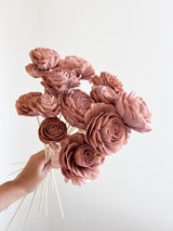 JULIETTE » Mazzo di rose rosa chiaro tagliate e ricostruite in fibra di manioca - Bloomoon