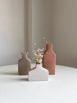 JURGEN » Set 3 Vasi Decorativi silhouette dai Toni Caldi della Terra e Tortora - Bloomoon