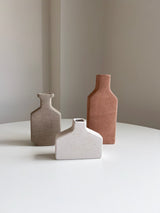 JURGEN » Set 3 Vasi Decorativi silhouette dai Toni Caldi della Terra e Tortora - Bloomoon