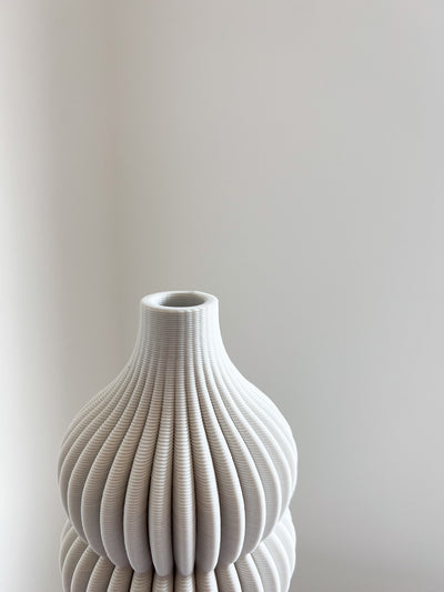 KENDRA » Vaso di ceramica stampata in 3D bianco H20cm - Bloomoon