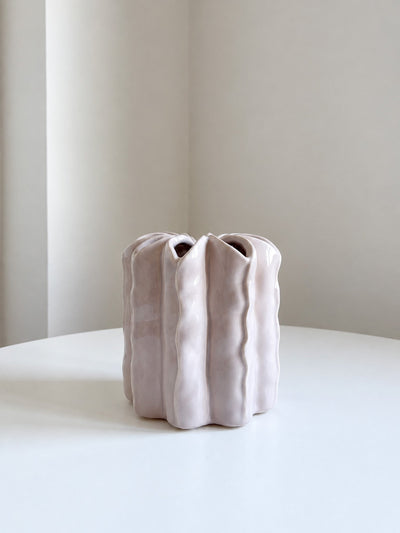 KICHI » Vaso multibuco tondo rosa H27,5cm - Bloomoon