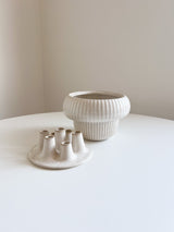 LOLYSSIA » Vaso tulipier moderno di ceramica bianco H20,5 cm - Bloomoon