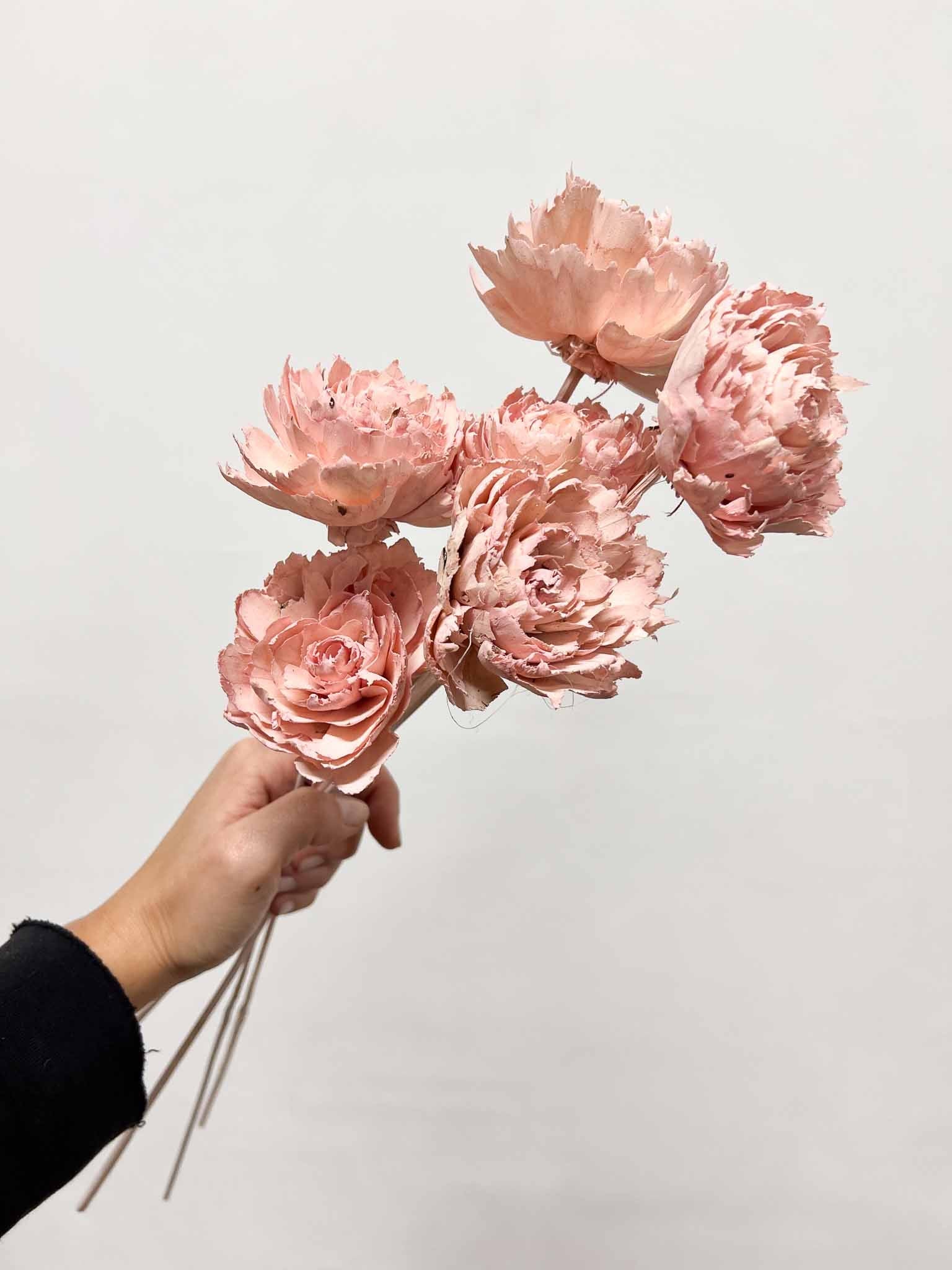 LORENA » Mazzo di rose rosa ricostruite in fibra di manioca - Bloomoon