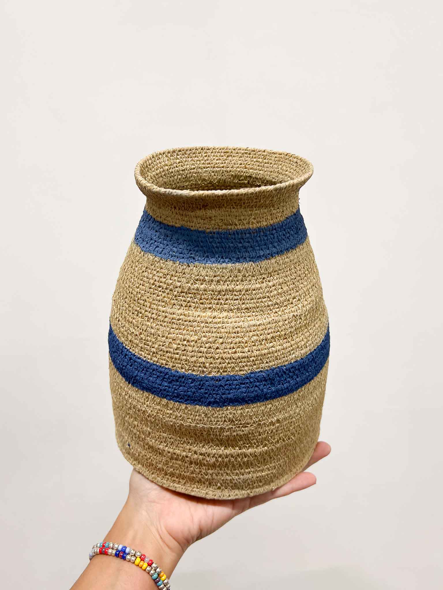 MADDALENA » Vaso in fibra naturale dipinto a mano - Bloomoon