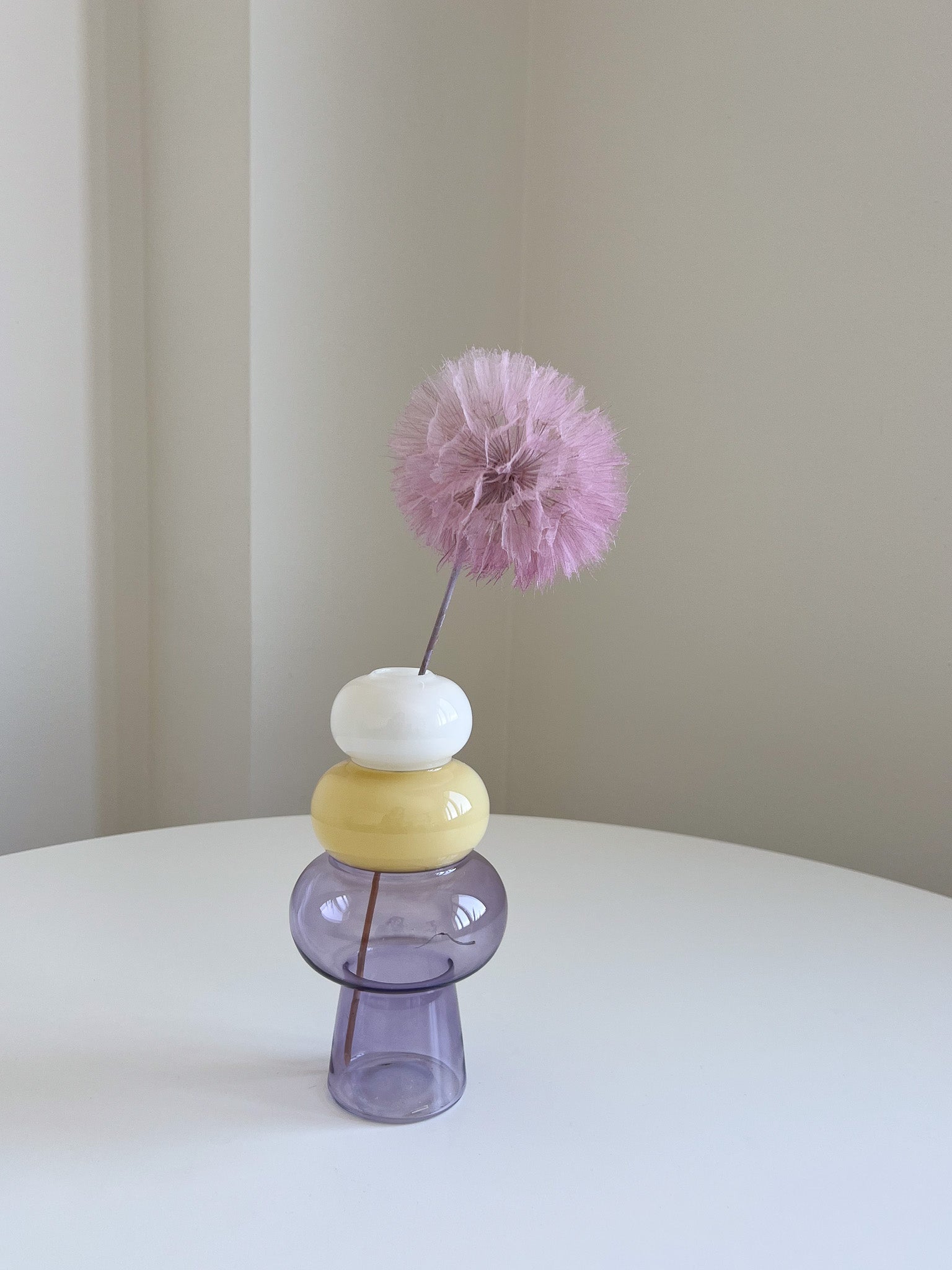 MAGÒ » stelo del Frutto del fiore del Tragopogon o "soffione" lilla chiaro - Bloomoon