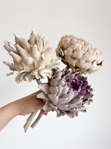 MOLLY » 3 Carciofi grandi essiccati bianco e viola - Bloomoon