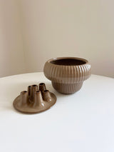 OLYSSIA » Vaso tulipier moderno di ceramica color tortora H20,5 cm - Bloomoon