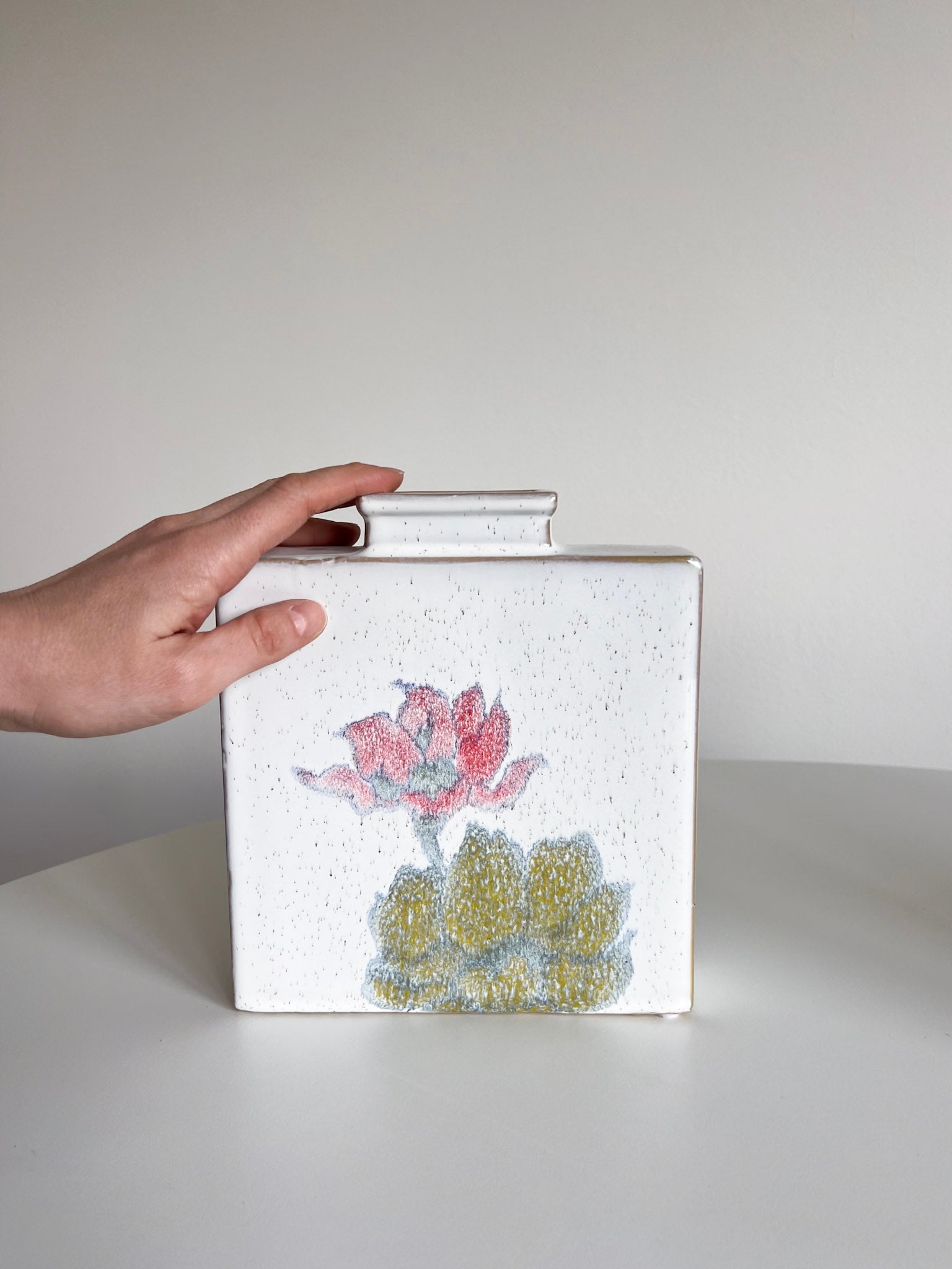 SKETCHY » vaso in ceramica rettangolare fiorito - Bloomoon
