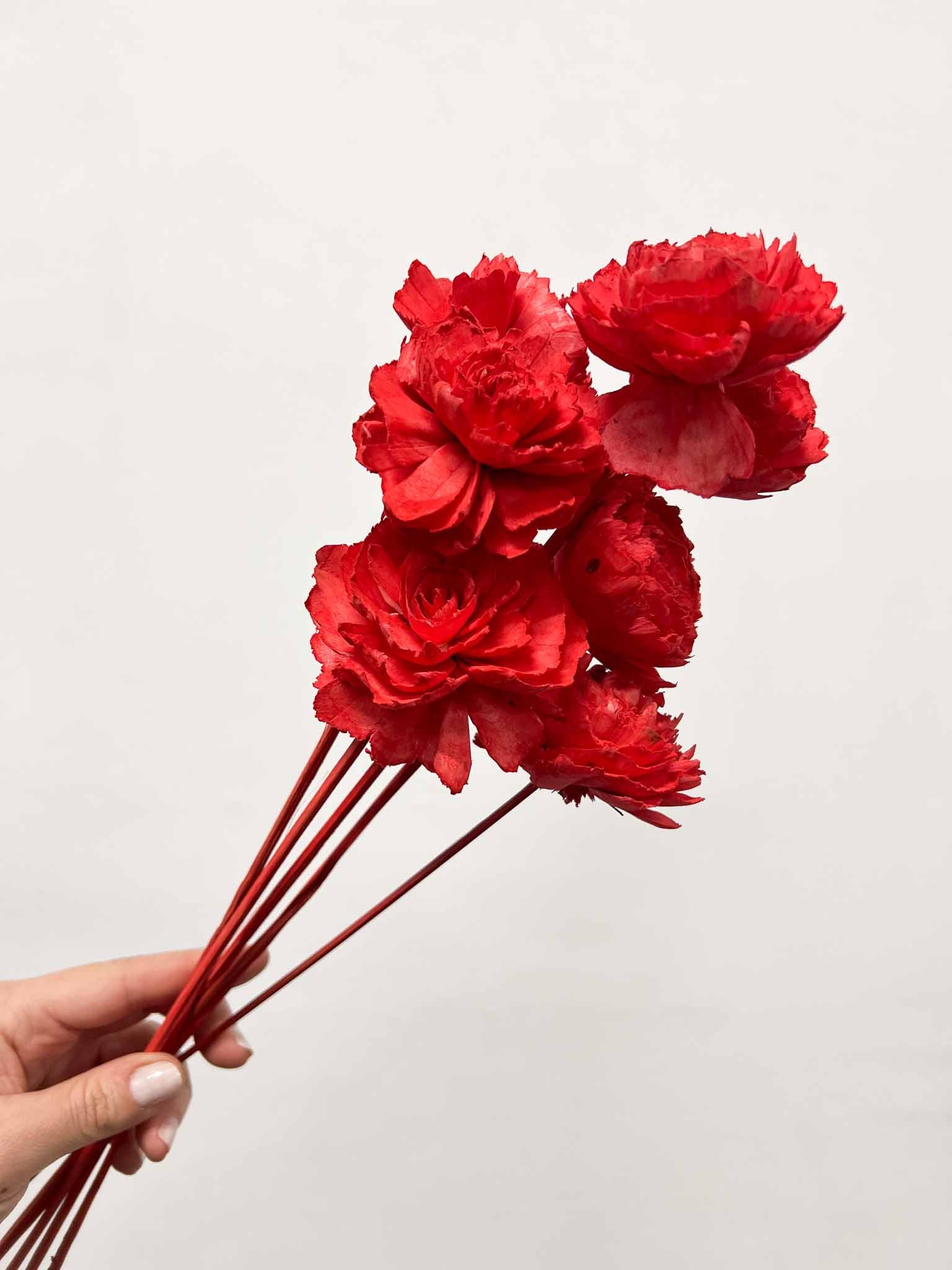 SOFIA » Mazzo di rose rosse ricostruite in fibra di manioca - Bloomoon