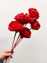 SOFIA » Mazzo di rose rosse ricostruite in fibra di manioca - Bloomoon