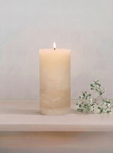 SOPHIE » Candela Cilindrica Rustica Avorio | Cera Grezza 19cm - Bloomoon