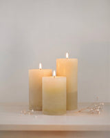 SOPHIE TRIS » Tris di Candele Rustiche in Cera Avorio - Bloomoon