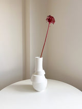 STARYN » Vaso decorativo bianco dal design geometrico e contemporaneo H42cm - Bloomoon